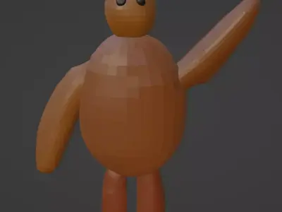 a doll with detail 3D model