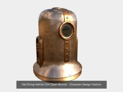 08 Old Diving Helmet C Collection - Character Design Fashion 3D Model Pack