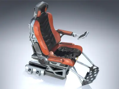 Sci-fi Pilot Seat1 3D model