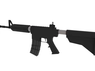 Low Poly Rifle - M4A1 Low-poly 3D model
