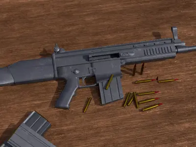 Fn Scar  Free low-poly 3D model