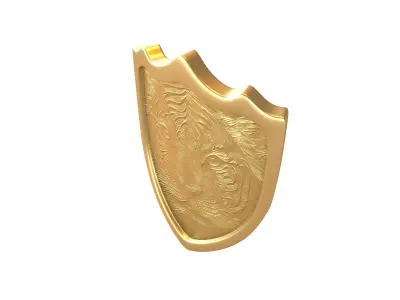 Tiger Shield v1 002 Low-poly 3D model
