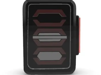 stop led JEEP Rubicon - Wrangler Low-poly 3D model