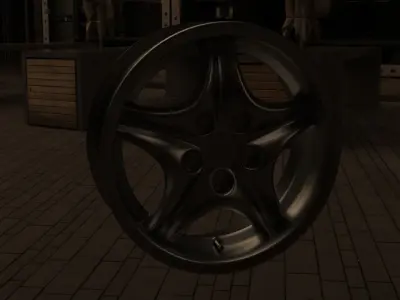 WHEEL PACKAGE Low-poly 3D model