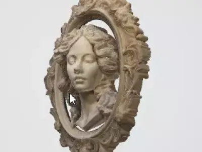 Decorative Wall Sculpture 3D Model 3D model