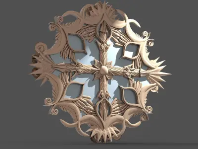Gold Celtic sea mirror Grand  3D model