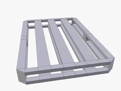 Pallet wooden crate 3D model