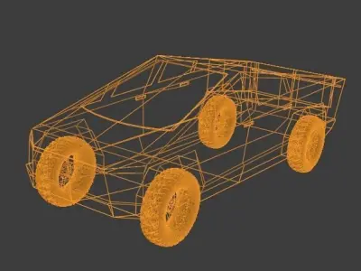 Cyber Truck Low-poly 3D model purchase