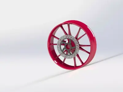 motorcycle wheel rim Free 3D print model