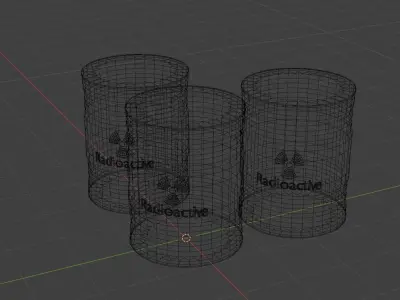 Uranium barrel 3D model