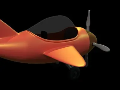 Airplane toy with propellers 3D model