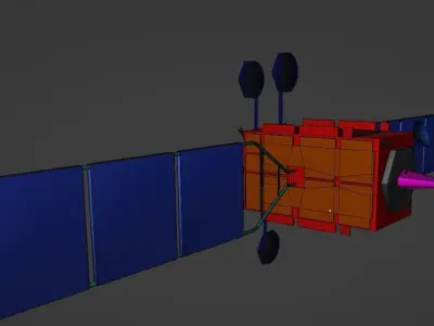 Turksat Satelite  Low-poly 3D model