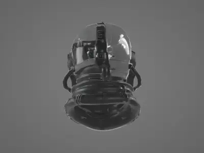 skull helmet 3d model Low-poly 3D model
