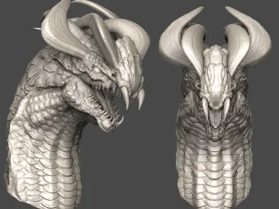 Dragon Head 01 3D model