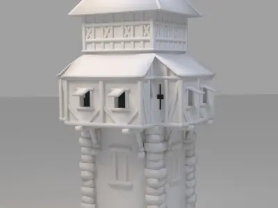 Medieval Tower Defense Low-poly 3D model