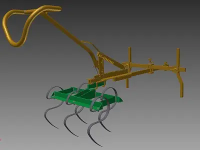 Combinator tractor plow 3D model