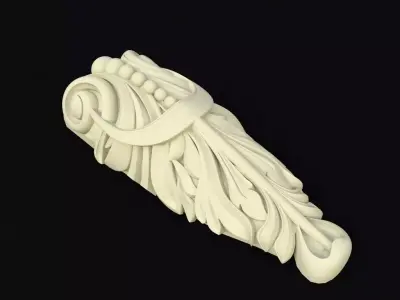 pilaster ornately carved piece of art 3D model