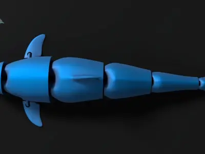 Articulated Dolphin 3D print model