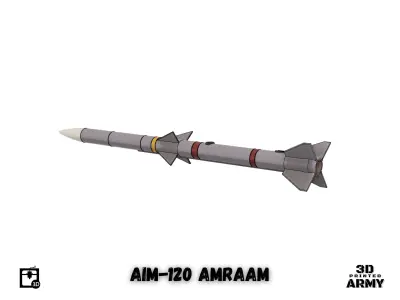 AIM-120 AMRAAM - 3D printing files for aeromodelling  3D print model