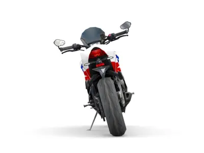 Generic Sportbike Motorcycle 01 Low-poly 3D model