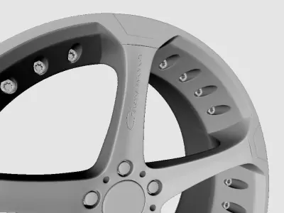 Wheels Giovanna Dalar 20 Black Mach Lip High Offset Free 3D model