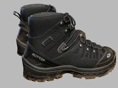 Tactical Boots Low-poly 3D model shop