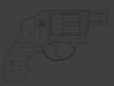 Low Poly LADYSMITH 642 SMITH AND WESSON  Low-poly 3D model