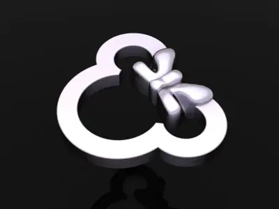 Dainty Mini Mouse Style Earring 3D print model