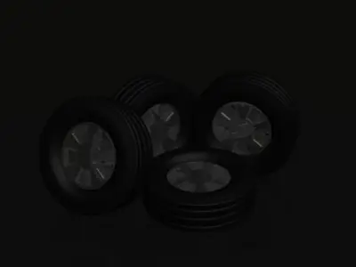 Awesome Super Fast Race Tire Low-poly 3D model