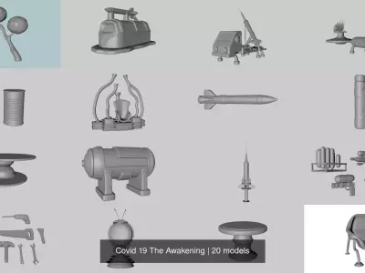 Covid 19 The Awakening 3D Model Pack