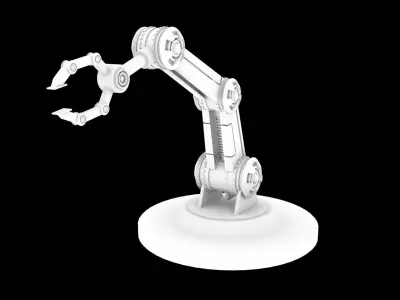 Futuristic Industrial Factory Hand Robot 3D model