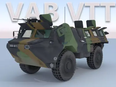 VAB VTT 4x4 - French APC 3D model