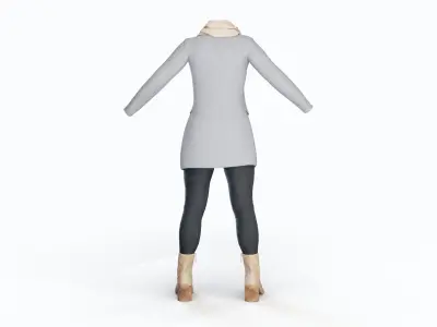 Autumn Clothing Female 3D model