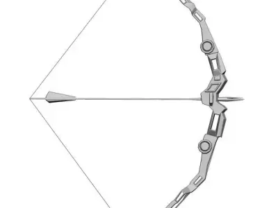 bow and arrow 3D model