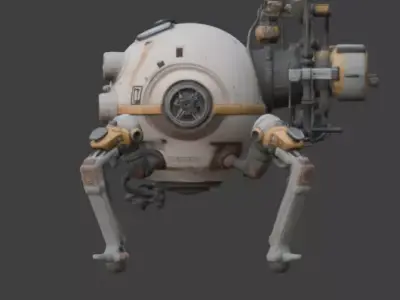 Sci-Fi Maintenance Drone 3D Model v3 Low-poly 3D model