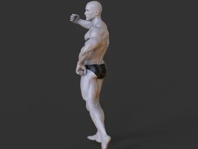 Bodybuilder Pose 3D print model shop