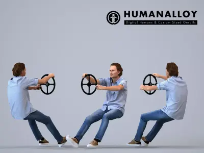 00086Chris003 - Adult Caucasian man commuting in casual 3D model