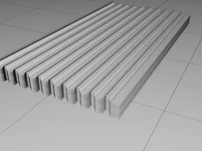 Factory Tein Sheet Low-poly 3D model