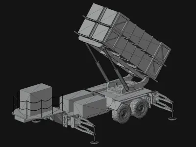 Surface to Air Missile Launcher Low-poly 3D model