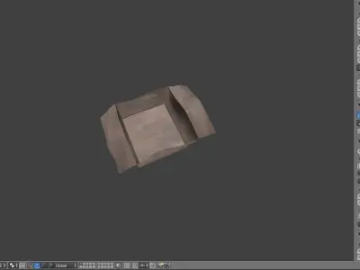 Cardboard Game Ready -   old  -  damaged Low-poly 3D model