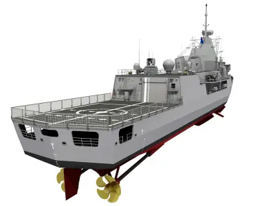 HMNZS TE MANA NEW ZEALAND MEKO CLASS FRIGATE 3D model