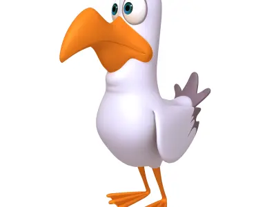 Bird Cartoon 3D model purchase