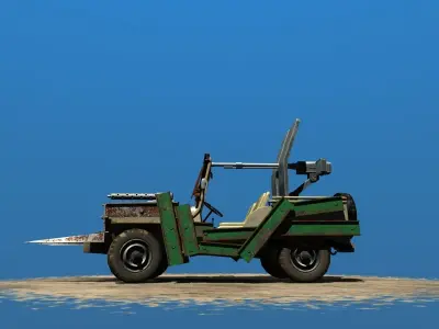 Offroad Battle Car 05 Low-poly 3D model