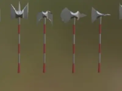 Medieval weapons collection Low-poly 3D model purchase