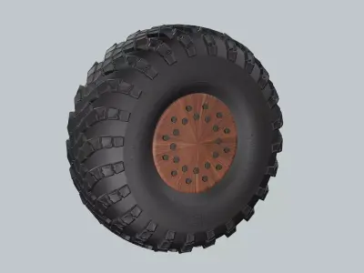 Truck Wheel BC Low-poly 3D Model Low-poly 3D model