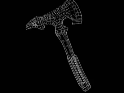 Fantasy Battle Axe - Optimized and UV Unwrapped 3D Model FREE Free low-poly 3D model