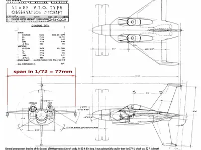Convair fighter jet 3D print model