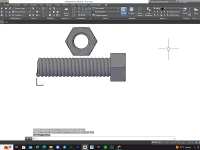Nut bolt Free 3D model by smit1patel