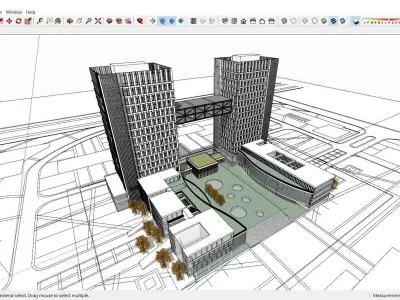 Sketchup Commercial Complex P10 3D model