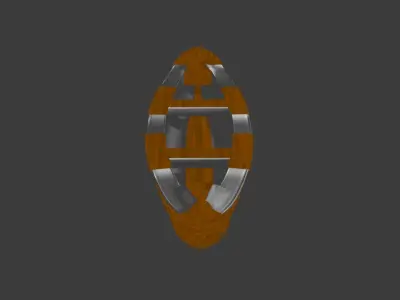 boat With metal rainforcement Low-poly 3D model